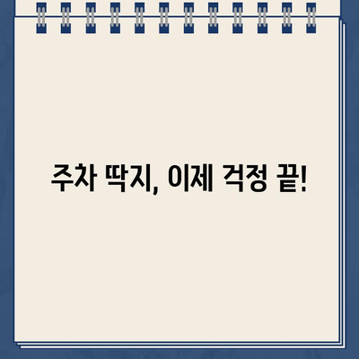 주차 딱지 걱정 끝! 주정차 단속 알림 서비스 활용 가이드 | 주차 단속, 알림 서비스, 딱지 면하기, 절약