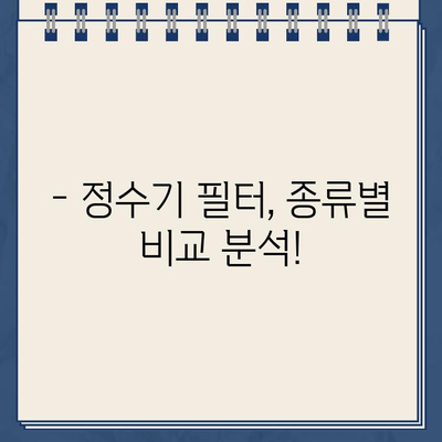 냉온수 정수기 렌탈, 필터 유형 선택 가이드| 나에게 딱 맞는 필터는? | 정수기 필터, 렌탈, 비교, 추천