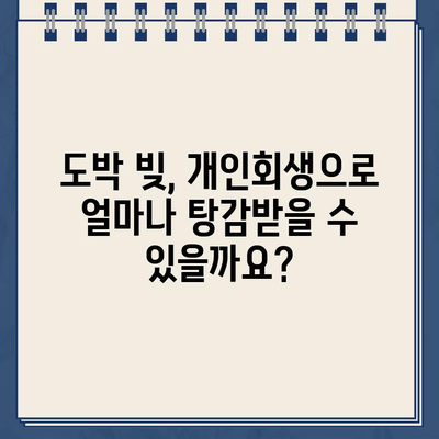 청년 도박 빚, 개인회생으로 탕감받을 수 있을까요? | 청년 빚 탕감, 도박 빚 해결, 개인회생 신청