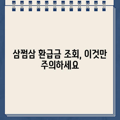 삼쩜삼 종합소득세 환급금 조회| 내 환급금은 안전할까? | 환급 미지급 가능성, 확인 방법, 주의 사항