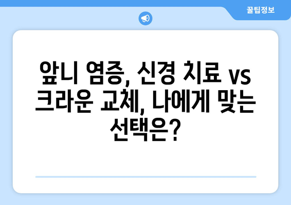 건대치과 앞니 염증, 신경 치료 vs 크라운 교체| 나에게 맞는 치료는? | 앞니 염증, 신경 치료, 크라운, 건대 치과