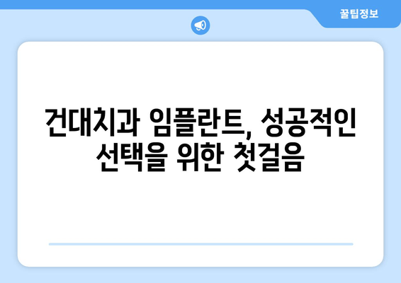 건대치과 임플란트 선택 가이드| 성공적인 임플란트를 위한 5가지 고려 사항 | 건대치과, 임플란트, 치과, 임플란트 선택, 가이드