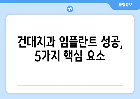 건대치과 임플란트 성공, 핵심 요소 5가지 | 임플란트 성공률 높이는 비결, 건대치과 추천