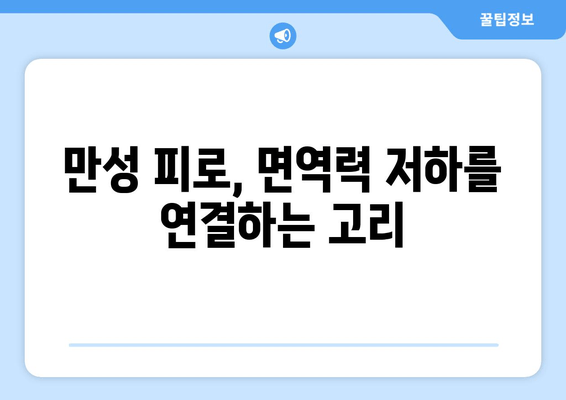 만성 피로, 면역력 저하와의 상관관계| 숨겨진 연결고리를 찾다 | 건강, 면역 체계, 피로 회복