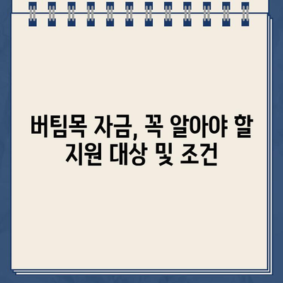 소상공인 버팀목 자금 신청 완벽 가이드| 지원 대상, 신청 방법, 지원금액 총정리 | 코로나19, 소상공인 지원, 정부 지원금