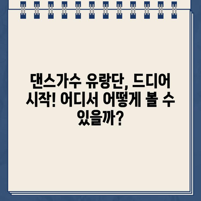 댄스가수 유랑단| 출연진, 일정, 촬영지, 방송 정보 총정리 | 5월 25일 첫 방송, 넷플릭스 시청 방법 포함