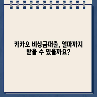 카카오 비상금대출 완벽 가이드| 한도, 조건, 신청부터 거절, 갚는 법까지 | 대학생, 중도상환, 신용등급 3가지 핵심 정보