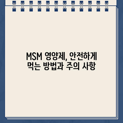 MSM 영양제, 뭘 사야 할지 고민이시라면? | BEST 7 MSM 추천, 효능, 부작용, 구매 가이드 (2024)