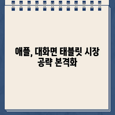 "삼성 부러웠나.." 애플, 4분기 16인치 아이패드 출시 예정 | 아이패드 프로, 대화면 태블릿, 신제품 출시