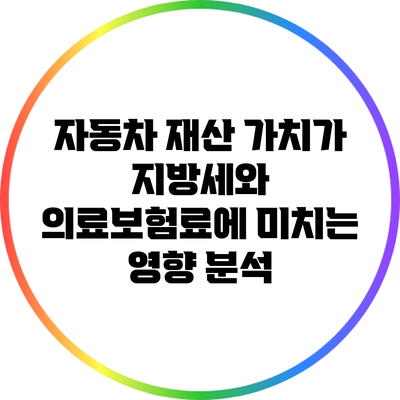 자동차 재산 가치가 지방세와 의료보험료에 미치는 영향 분석